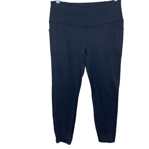 Spyder Active Wm’s Sz Med Black Side Pocket High Rise Tight Ankle Leggings - Picture 1 of 5